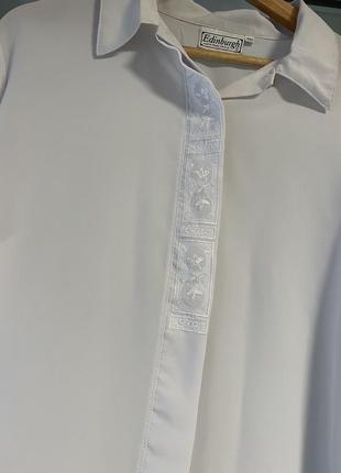 Вінтажна шифонова сорочка рубашка з орнаментом3 фото