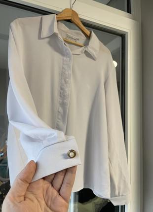 Вінтажна шифонова сорочка рубашка з орнаментом2 фото