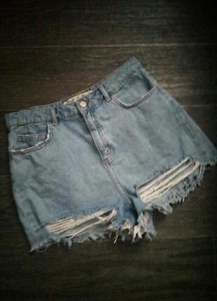 Стильні джинсові шорти з високою посадкою розмір м