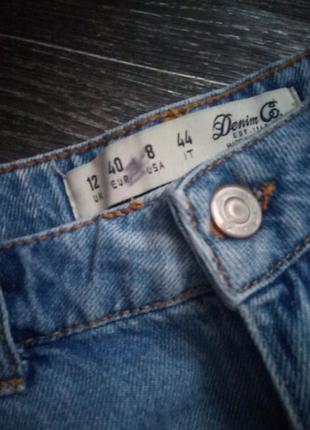 Стильные джинсовые шорты с высокой посадкой размер м2 фото