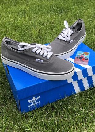 Женские летние кеды vans authentic grey