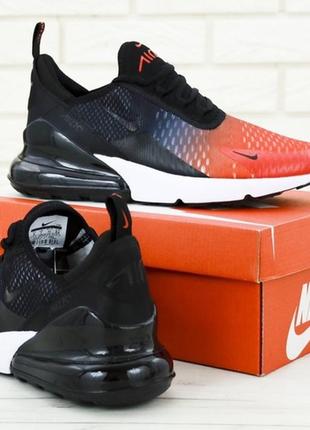 Круті чоловічі кросівки найк nike air max 270 black red.4 фото