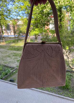 Винтажная настоящая сумочка corde 1940 - 1950.1 фото