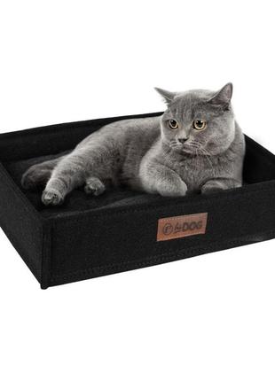 Лежанка для кота собаки 60х45х12 см черная