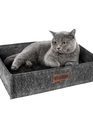 Лежанка для кота собаки 52х40х11 см серая