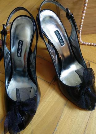 Maria tucci шикарные босононожки туфли лак кожа италия6 фото