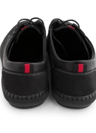 Стильные черные мужские туфли мокасины с перфорацией летние3 фото