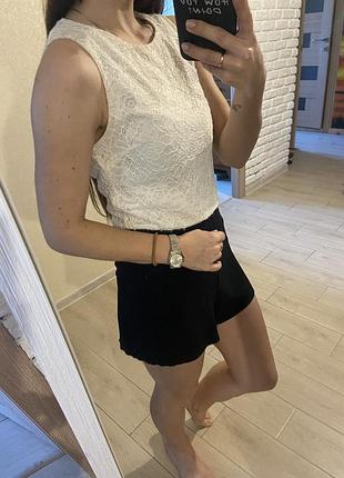 Ромпер чорно-білий s, xs комбінезон