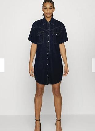 Платье джинсовые levi’s синее 3