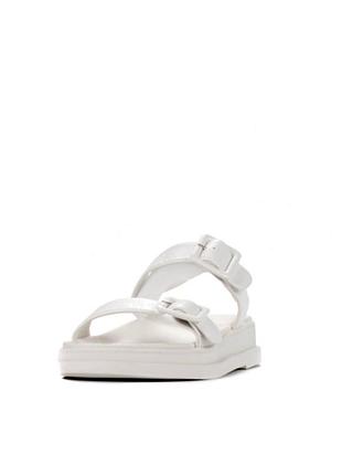 Босоніжки сандалі жіночі білі екошкіра чорні беж 107945 фото