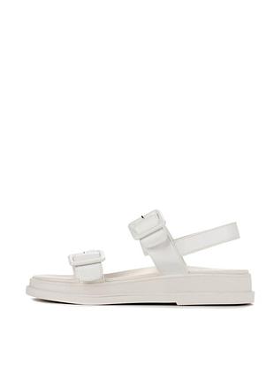 Босоніжки сандалі жіночі білі екошкіра чорні беж 107944 фото