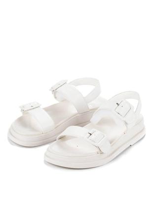 Босоніжки сандалі жіночі білі екошкіра чорні беж 107947 фото