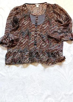Блуза шифоновая с оборкой fum flint1 фото