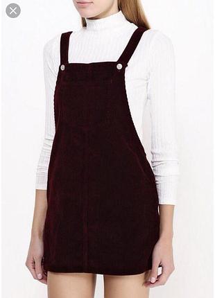 Вельветовый сарафан от topshop