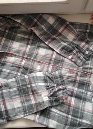 40-42р. фланелевый халат-рубашка в клетку peacocks7 фото