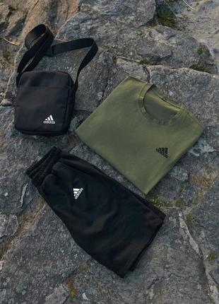 Комплект футболка adidas + шорти + барсетка