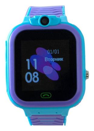 Детские смарт часы t16 цвет фиолетово-синий
