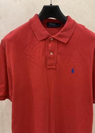 Футболка поло polo ralph lauren коралловая2 фото