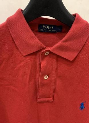 Футболка поло polo ralph lauren коралловая3 фото