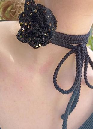 Чокер роза в стиле magda bytrum