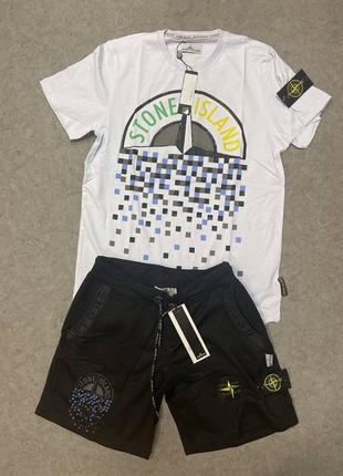 Комплект шорти+ футболка stone island