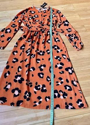Легкое оранжевое платье4 фото
