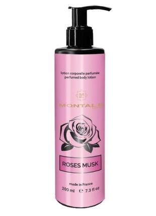 Парфюмированный лосьон для тела montale roses musk brand collection 200 мл1 фото