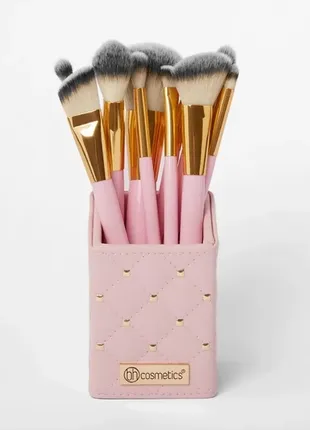 Набір пензлів bh cosmetics - pink studded elegance1 фото
