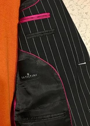 Стильный мужской шерстяной пиджак batistini в элегантную полоску 46-48 размер7 фото