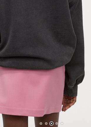 Юбка с поясом розовая, а силуэт, приталенная, короткая мини, юбка8 фото