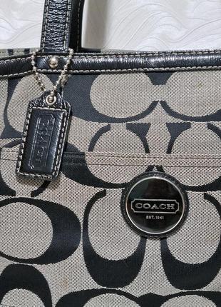 Большая фирменная сумка coach, оригинал4 фото