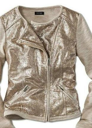 Кардиган,пиджак в паэтках, золото, размер 42-462 фото