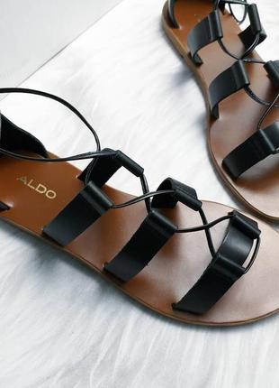 Aldo оригинал кожаные сандалии гладиаторы  на шнуровке4 фото