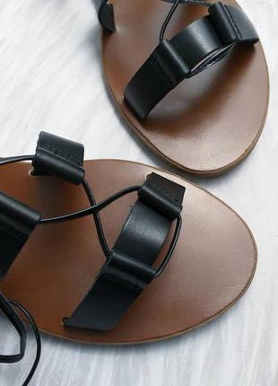 Aldo оригинал кожаные сандалии гладиаторы  на шнуровке2 фото