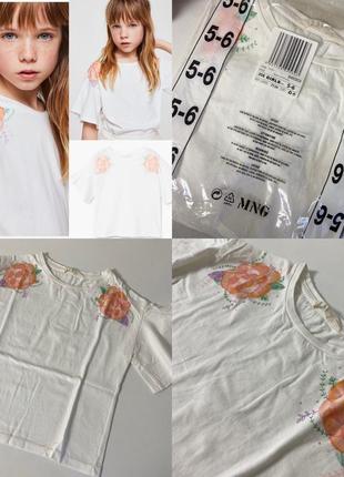 Mango нарядная новая футболка 5/6 лет 110/116 рост