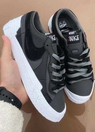 Кроссовки найк nike star blazer low socai black