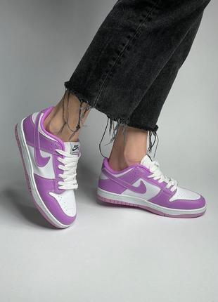 Жіночі кросівки nike sb dunk low purple/white