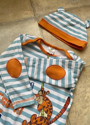 Комплект хлопчатобумажный человечек, слеп, ромпер, пижама, трикотажный человечек disney3 фото