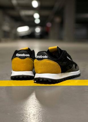 Чоловічі кросівки reebok classic black yellow6 фото