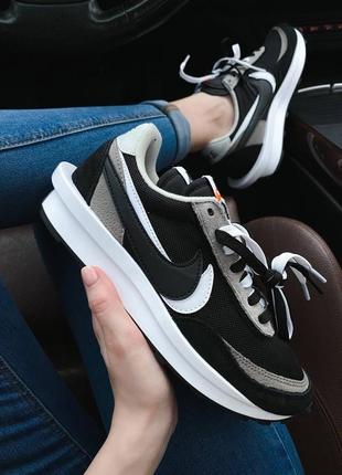 Кроссовки nike sacai vaporwaffle женские найк аир форс 1 кожа nike air max кожаные nike air force 1 женские nike sb dunk весна nike blazer летние найк4 фото