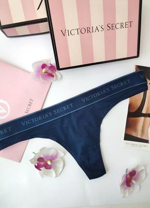 Трусики стринги хлопковые с широкой резинкой victoria's secret original m l