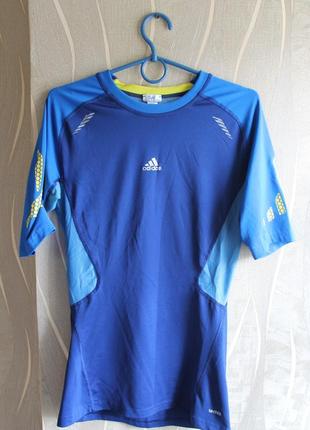 Необычная термо компрессионная футболка в крутом дизайне adidas techfit prep ss1 фото