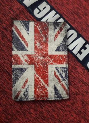 Обложка на паспорт с флагом великобритании, англии / классный вариант на подарок1 фото