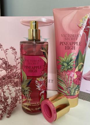 Спрей і лосьйон для тіла tropic nectar fragrance mist pineapple high victoria’s secret1 фото