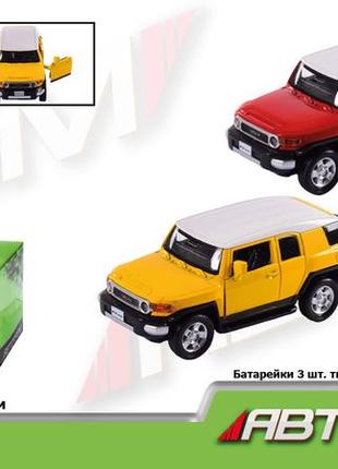 Машина металева 68304" автопром", 2 кольори, 1:32 toyota fj cruiser,батар, світло,звук,кр.1 фото