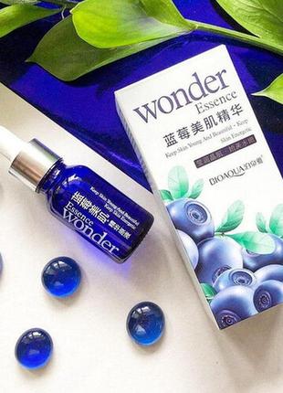 Сироватка для обличчя з гіалуроновою кислотою й екстрактом чорниці blueberry essence wonder (15 мл).