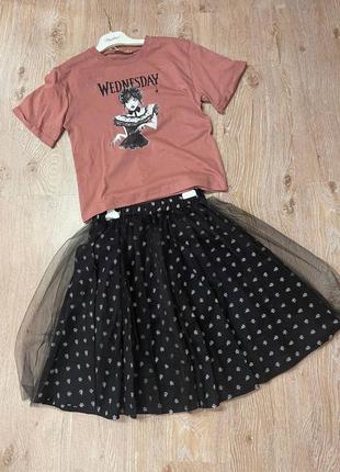 Футболка з юбкою венздей wednesday