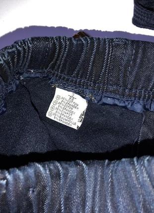 Утеплені т.сині джинси на флісі р. 98-1165 фото