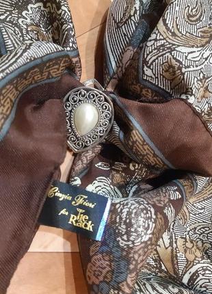 Набор брош зажим и платок от tie rack, винтаж италия