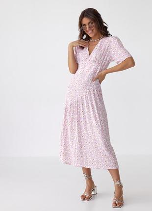 Женское платье в цветочный принт4 фото